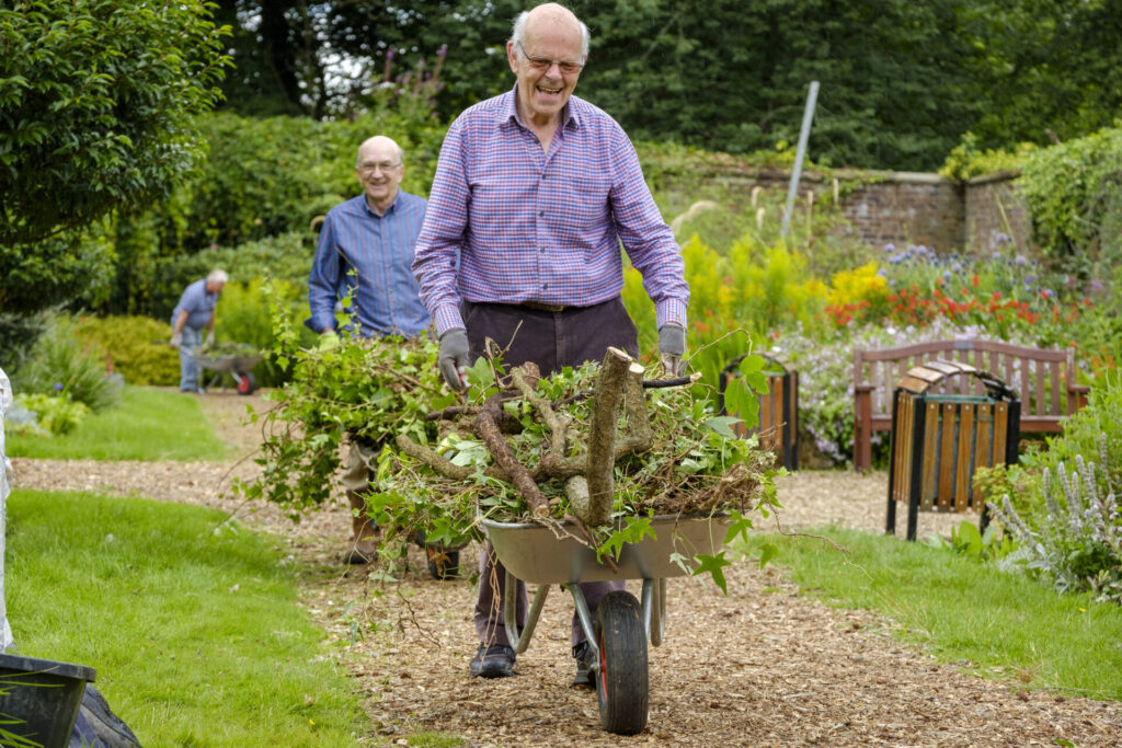 This is a photo of men in a gardening group